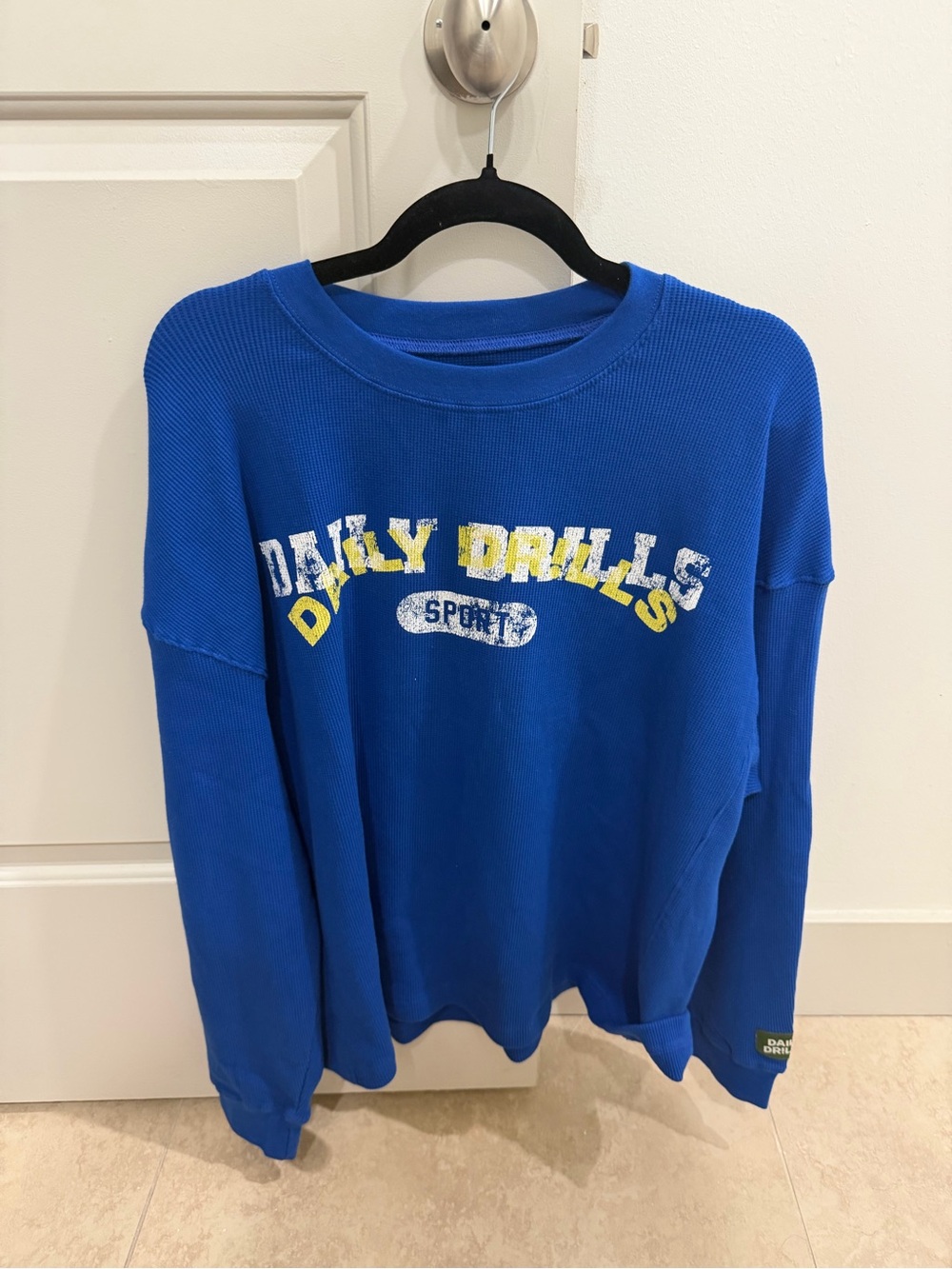 Daily Drills Sport XSmall/Small Blue Waffle Sweatshirt. 💙⚡️